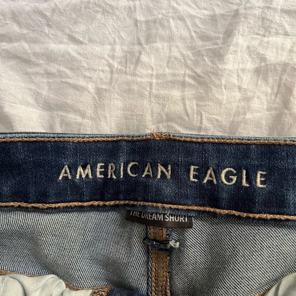 American Eagle Dark Blue Denim Shorts - Picture 6 of 8